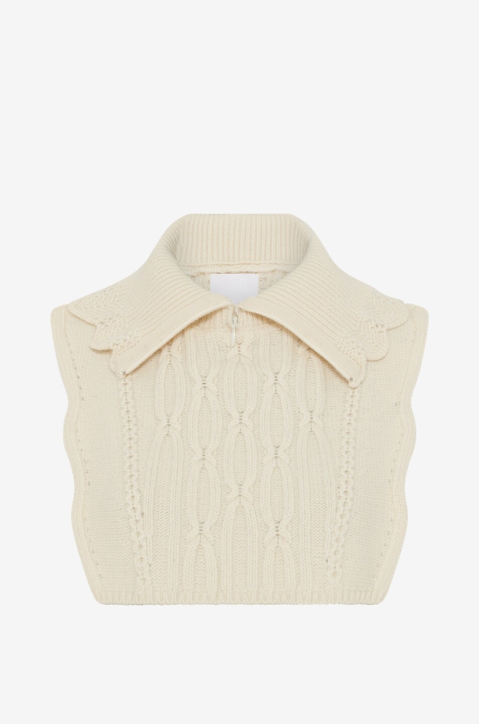 Plastron en maille torsadé de laine Draga