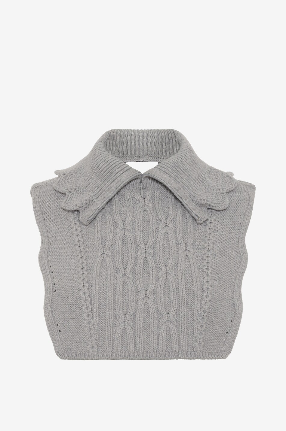 Plastron en maille torsadé de laine Draga