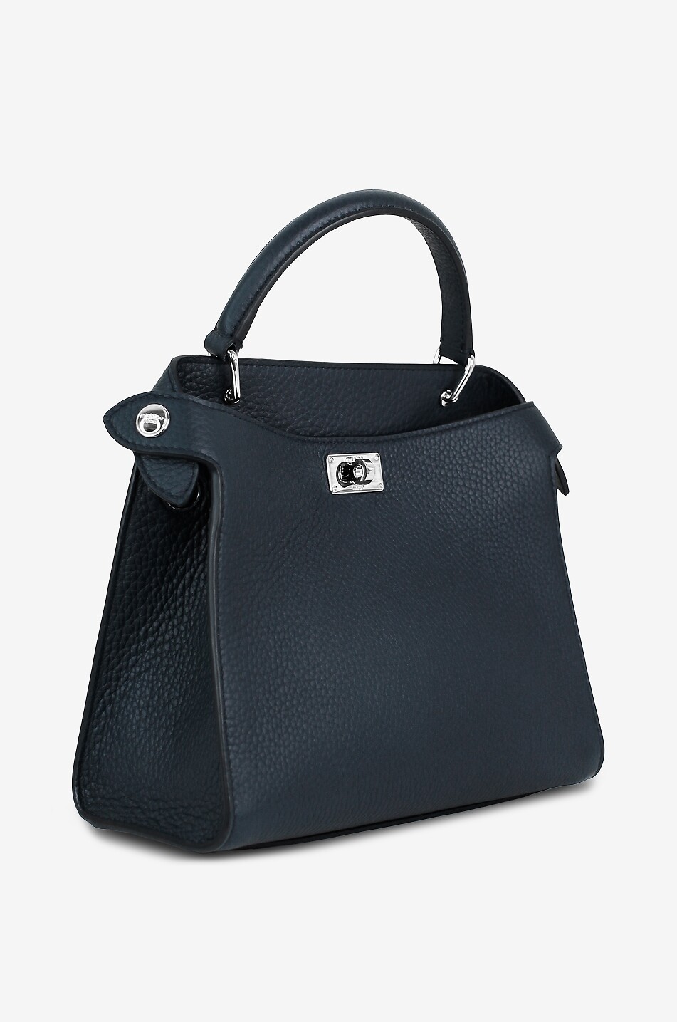 MICHINO Sac à main en cuir grainé Lutece Mini Femme BLEU FONCE 5