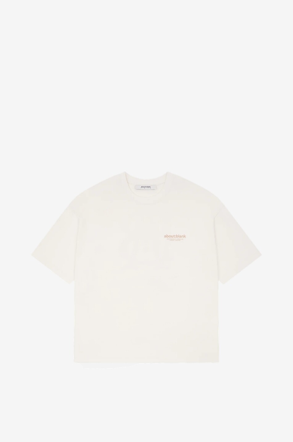 ABOUT:BLANK Emblem round-neck jersey T-shirt Men EGGSHELL 1
