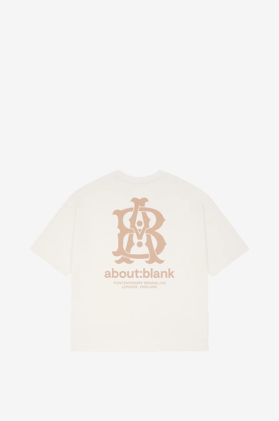 ABOUT:BLANK Emblem round-neck jersey T-shirt Men EGGSHELL 2