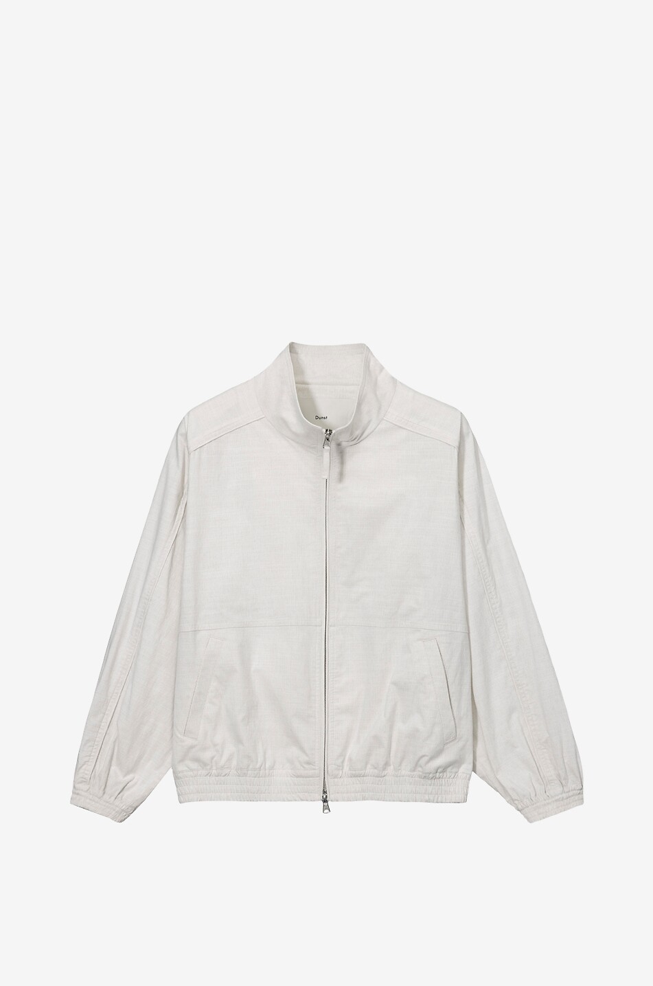 Short lightweight cotton canvas stand-collar jacket