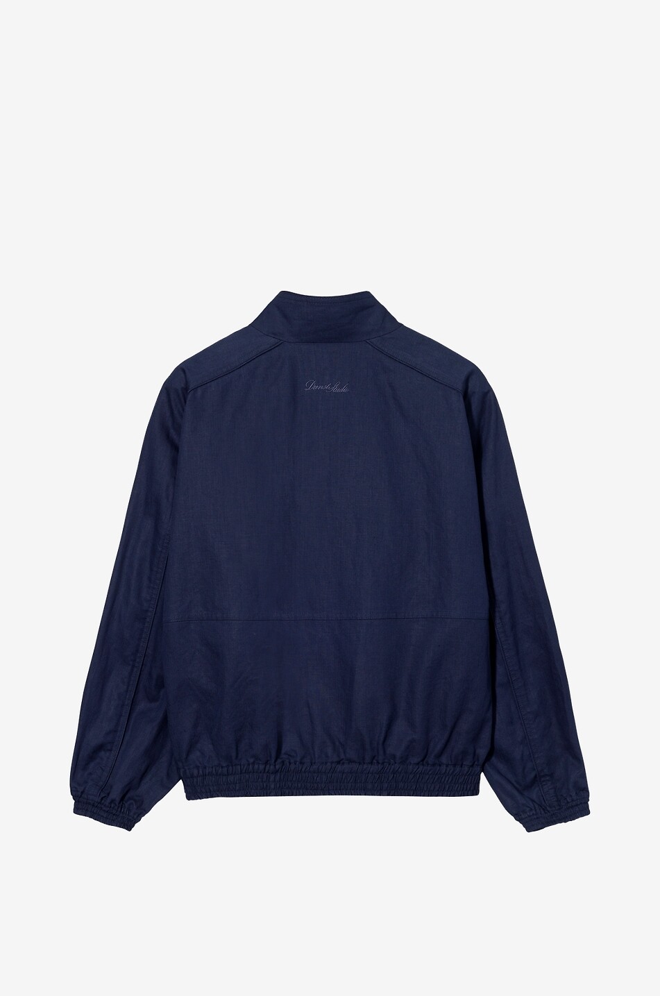 DUNST Short lightweight cotton canvas stand-collar jacket Men DARK BLUE 2