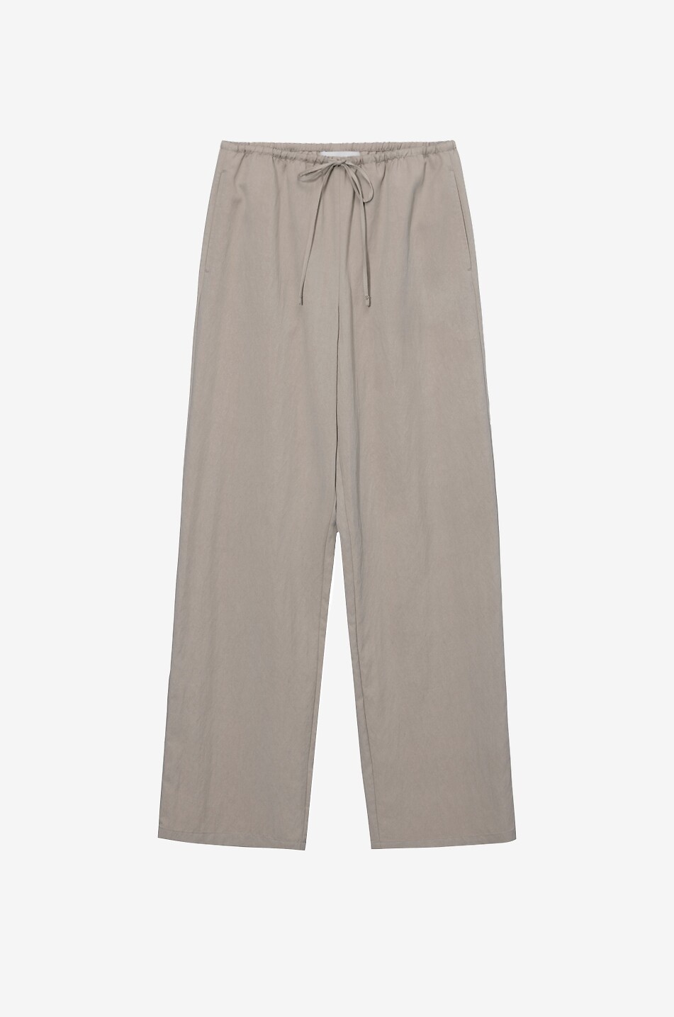 Fluid wide-leg linen trousers with drawstring