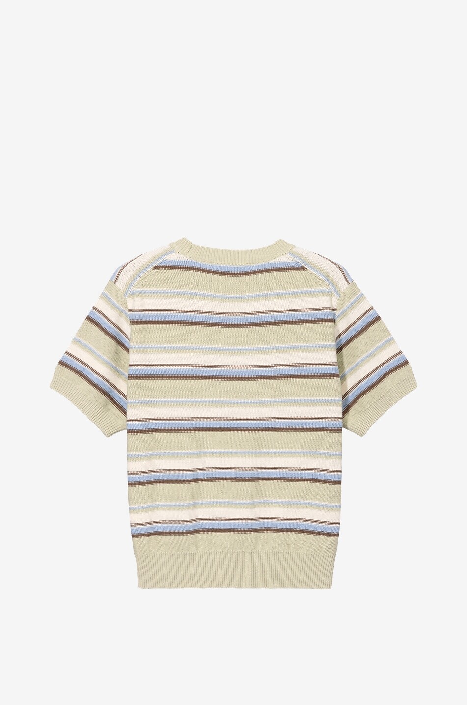 DUNST Short-sleeved striped cotton jumper Women MULTI COLOURED 2