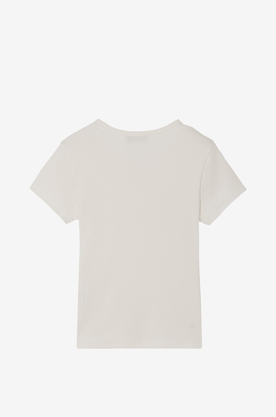 DUNST Top à manches courtes en jersey à col Henley Femme BLANC CASSE 2