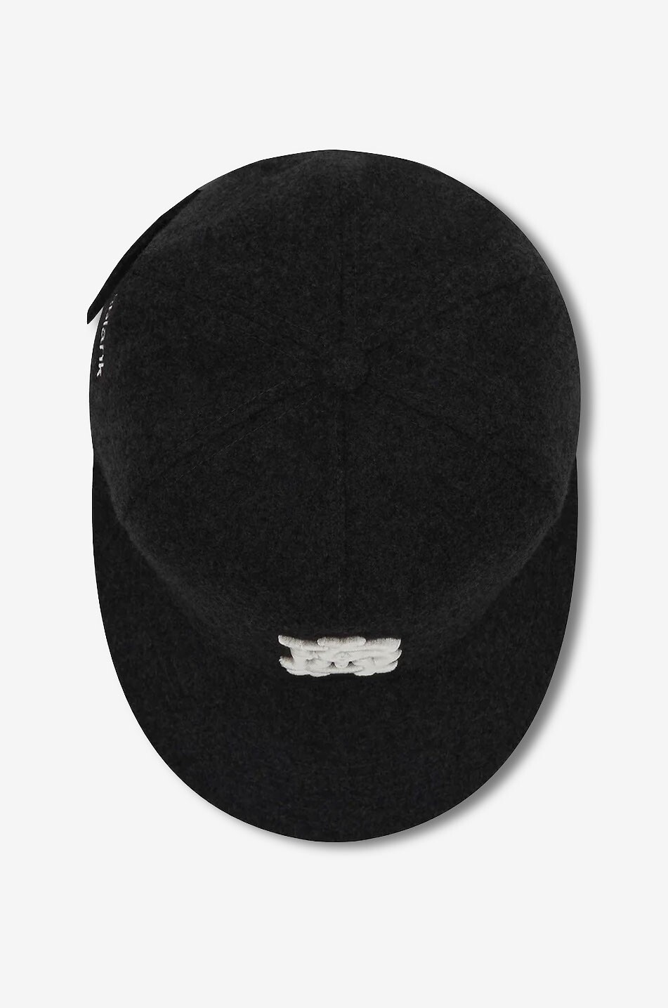 ABOUT:BLANK Monogram embroidered flannel cap Men BLACK 5