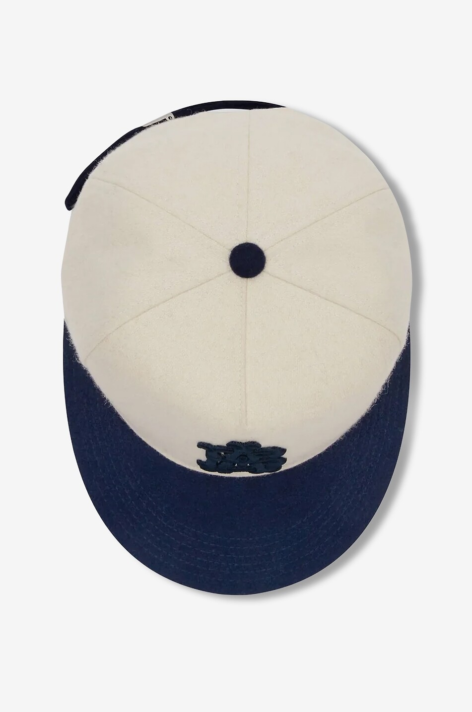 ABOUT:BLANK Monogram bicolour flannel cap Men EGGSHELL 4