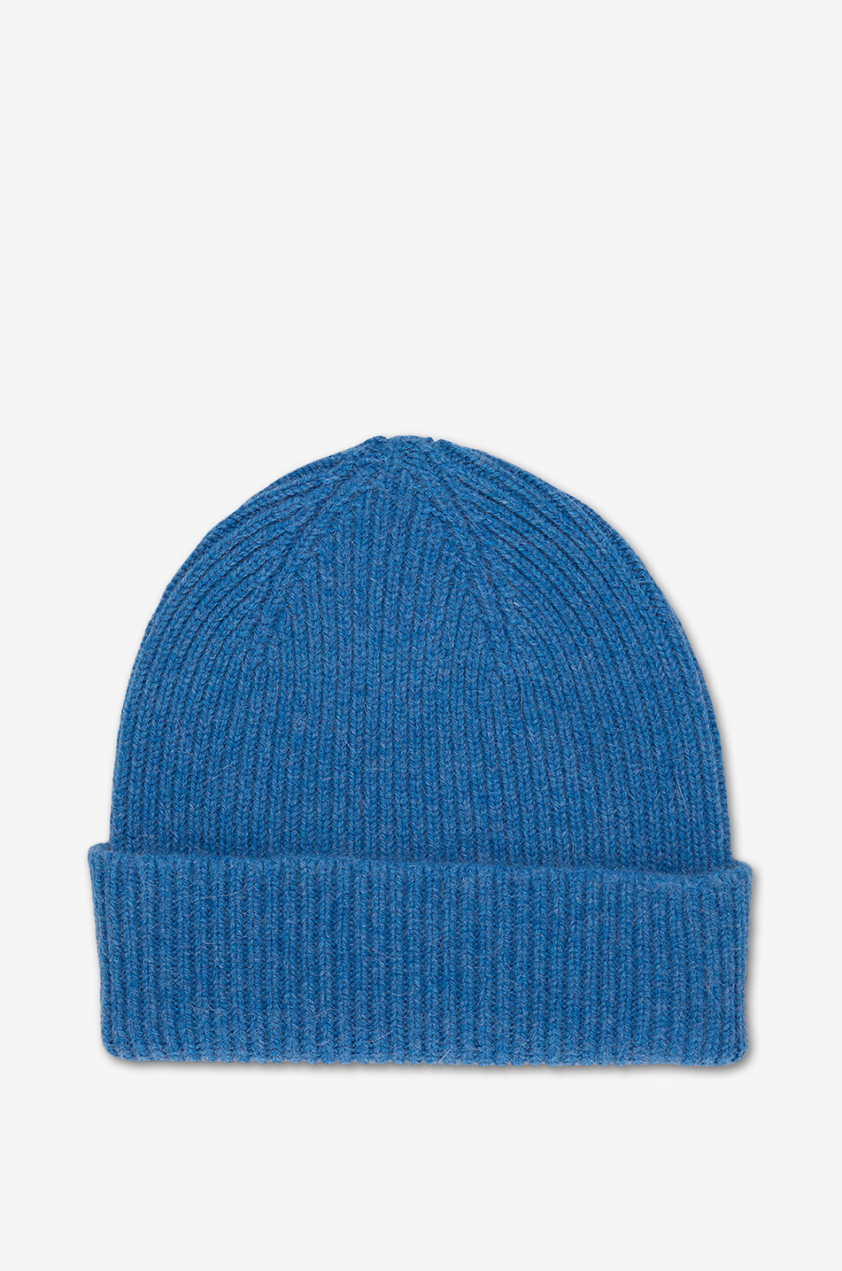BONGENIE Rippstrickmütze aus Wolle und Angora Barba Herren BLAU 1