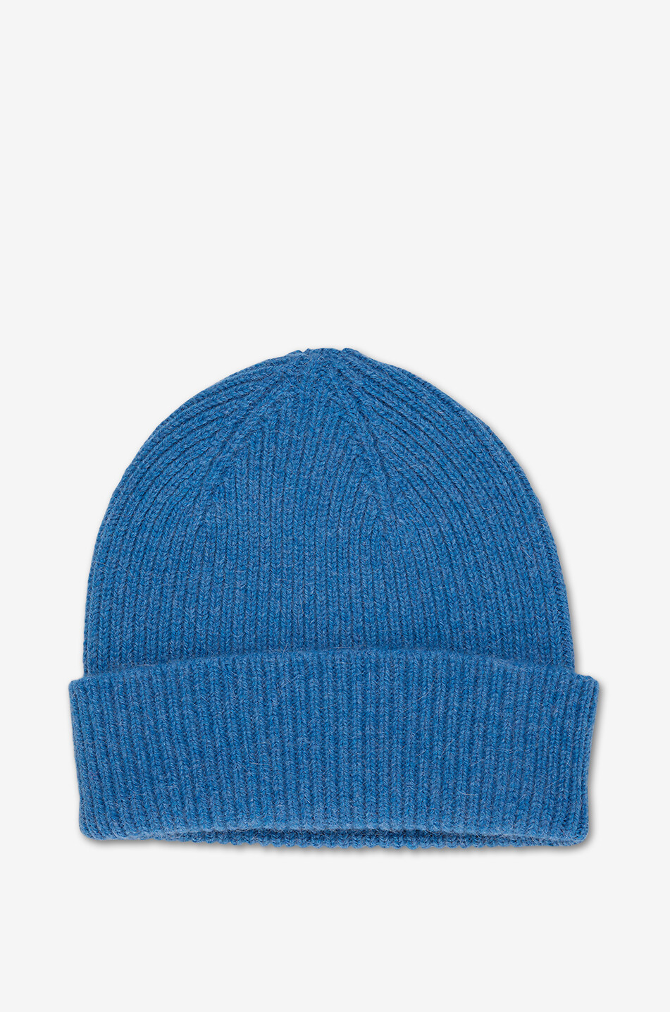BONGENIE Rippstrickmütze aus Wolle und Angora Barba Herren BLAU 2