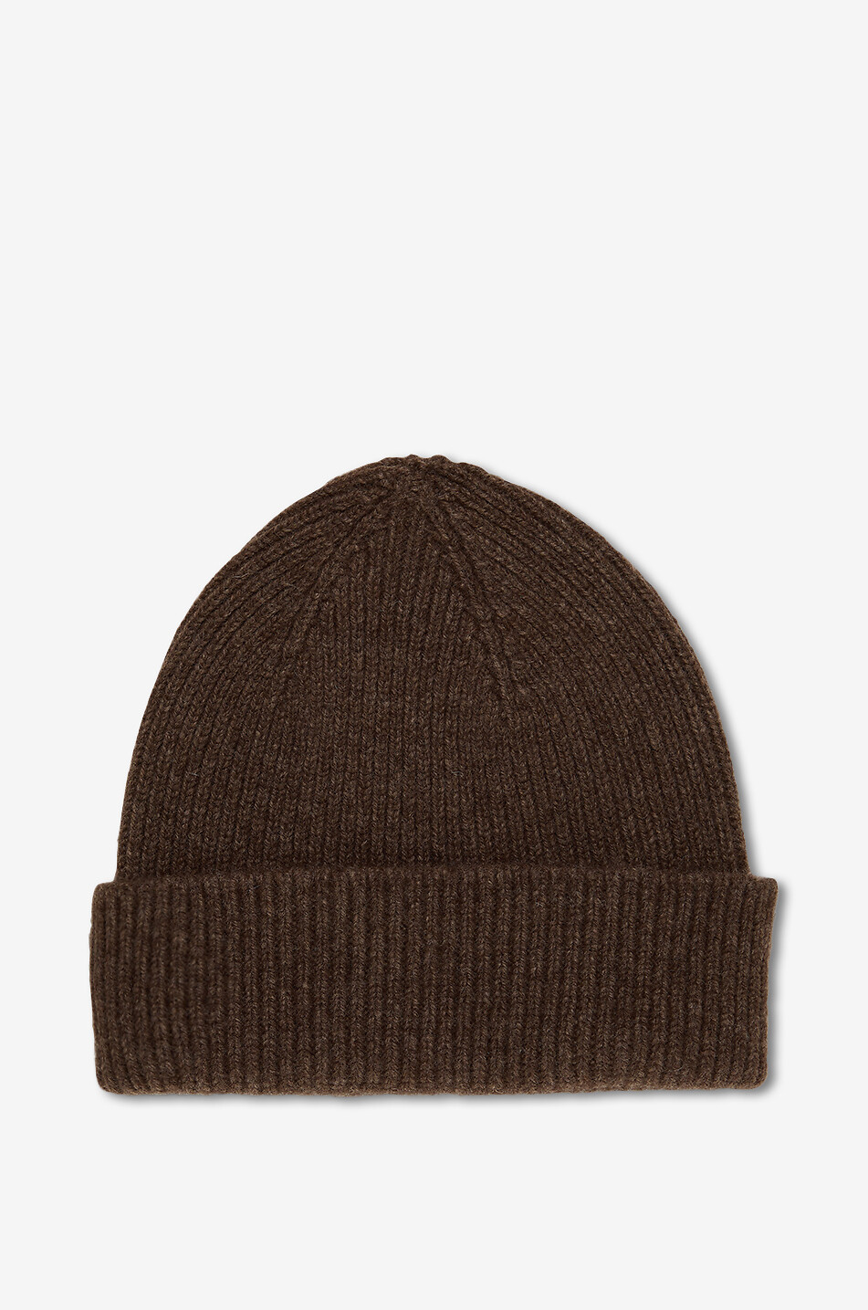 Rippstrickmütze aus Wolle und Angora Barba