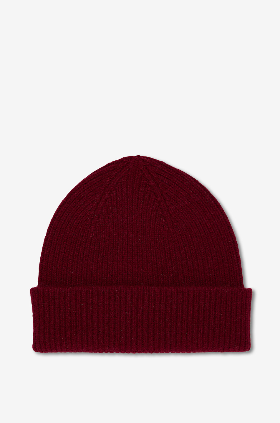 BONGENIE Rippstrickmütze aus Wolle und Angora Barba Herren DUNKELROT 2