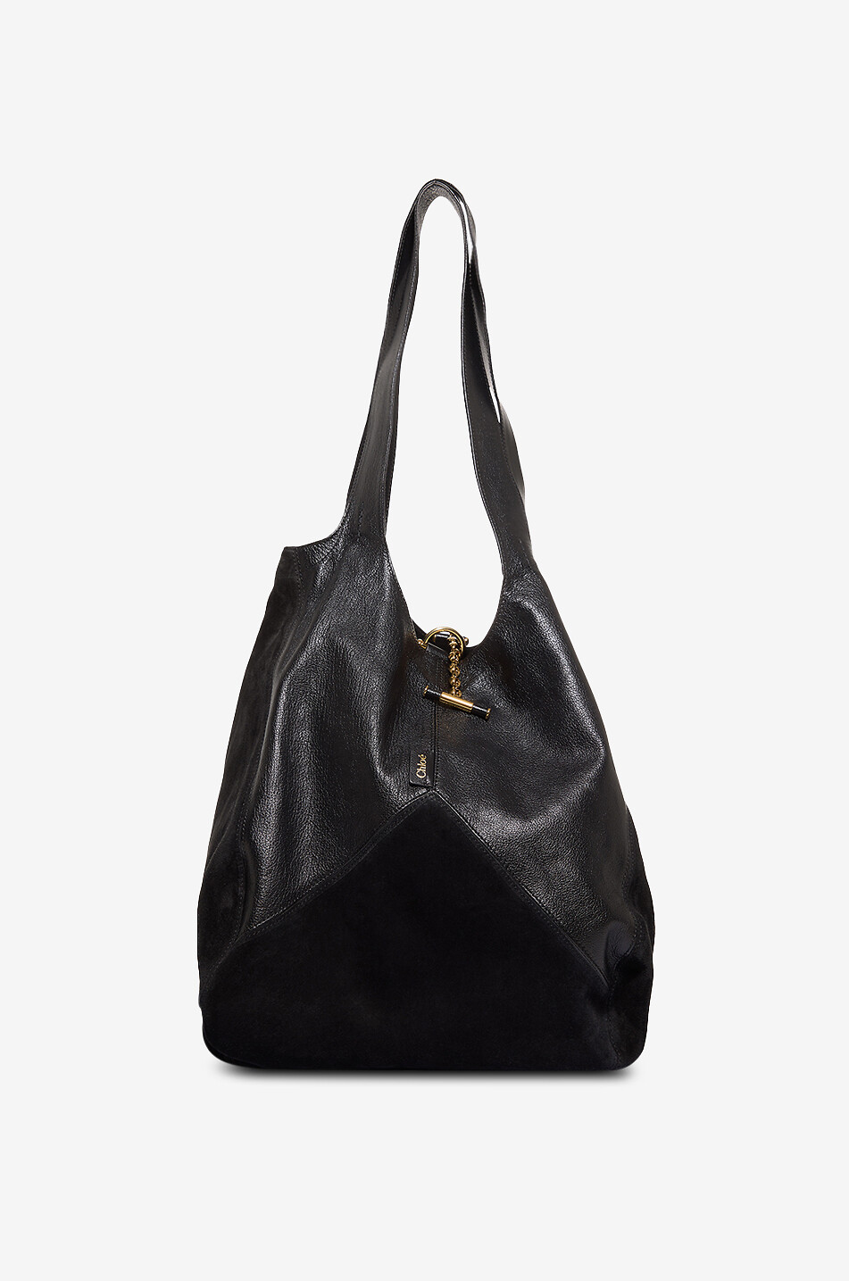 Handtasche aus Leder und Veloursleder Balloon