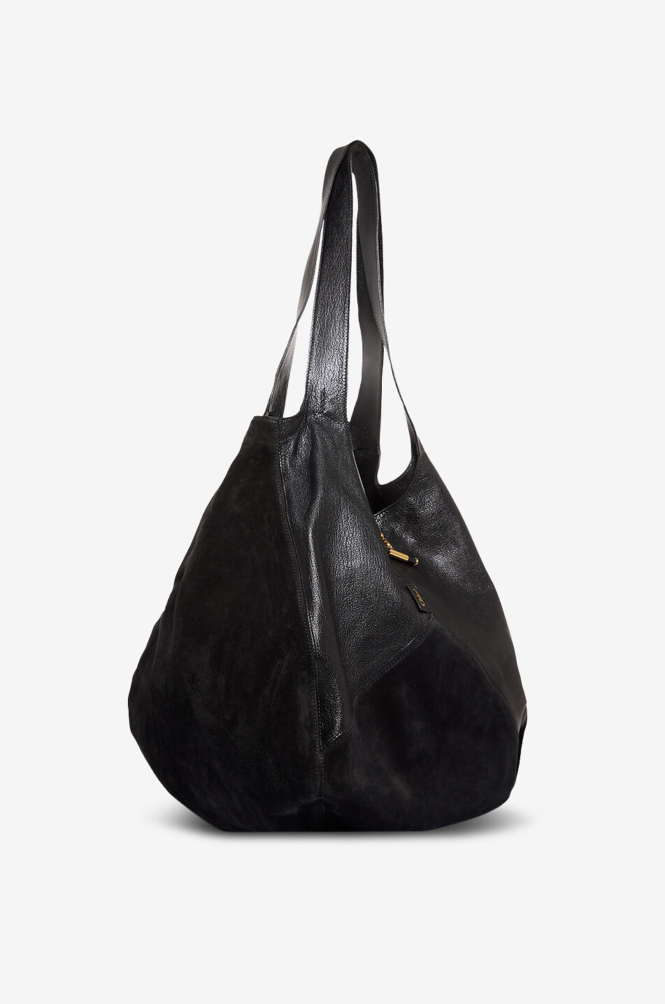 CHLOE Handtasche aus Leder und Veloursleder Balloon Damen SCHWARZ 2