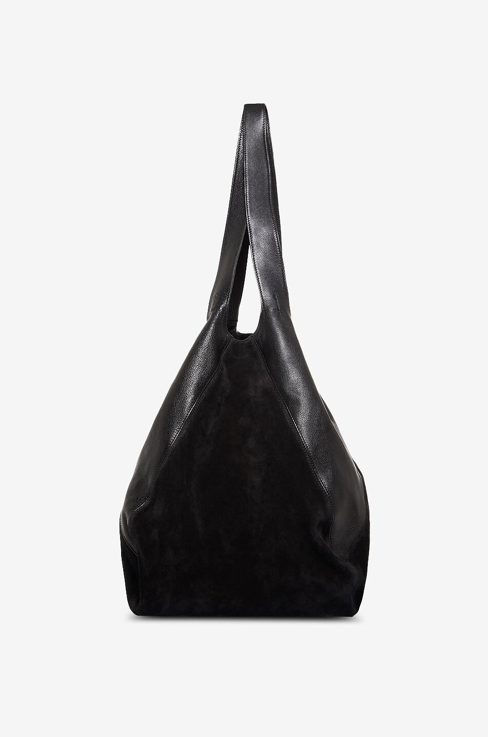 CHLOE Handtasche aus Leder und Veloursleder Balloon Damen SCHWARZ 4