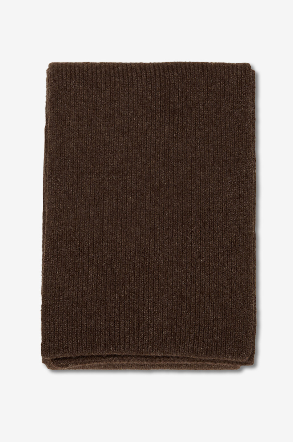 BONGÉNIE Écharpe en maille côtelée en laine et angora Barba Homme MARRON FONCÉ 1