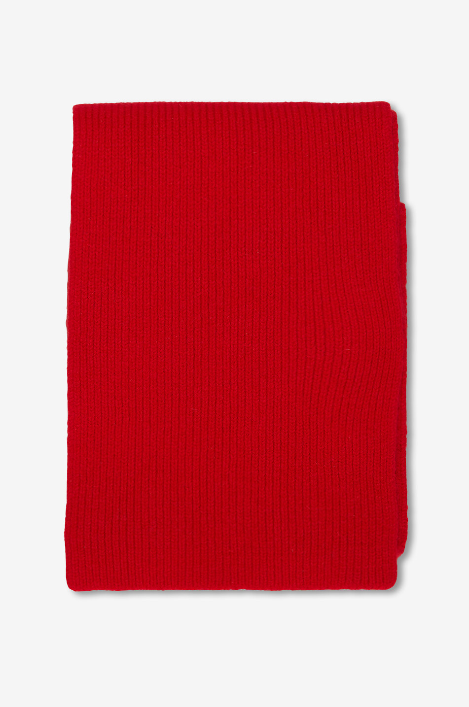 BONGÉNIE Écharpe en maille côtelée en laine et angora Barba Homme ROUGE 1