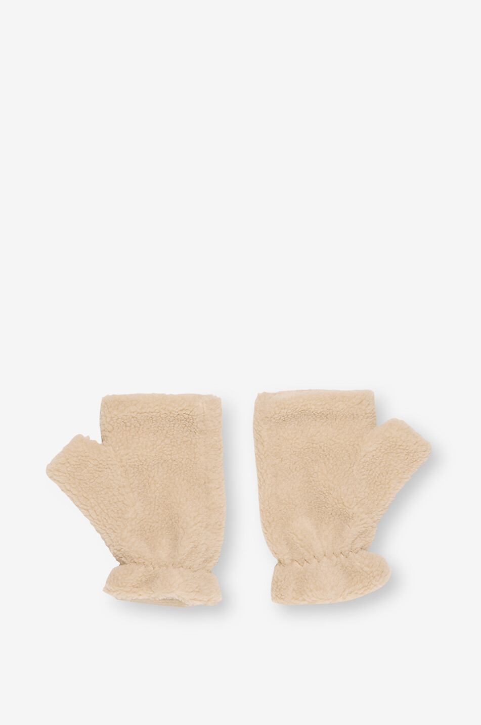 MONCLER Mitaines en polaire teddy Homme BLANC CASSE 2