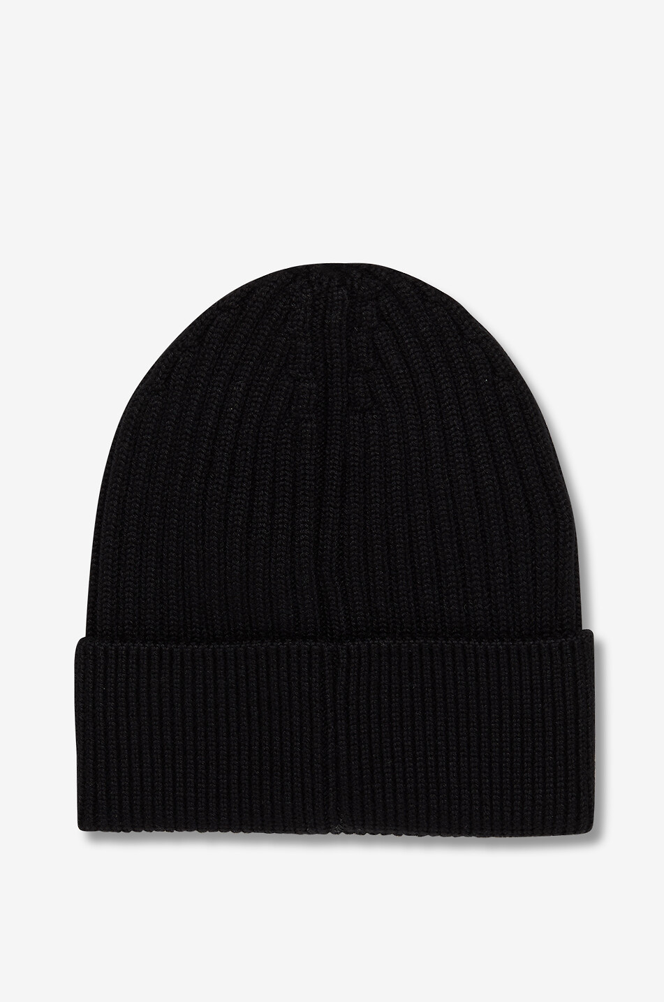 MONCLER GRENOBLE Rippstrickmütze aus Schurwolle mit Logopatch Herren SCHWARZ 2
