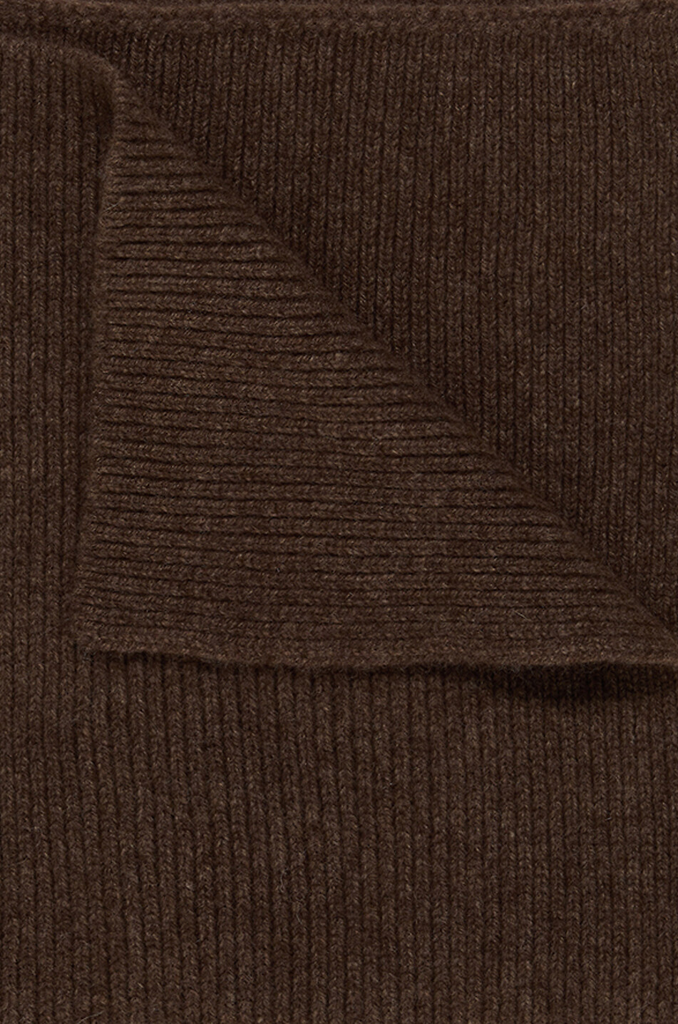 BONGÉNIE Écharpe en maille côtelée en laine et angora Barba Homme MARRON FONCÉ 2