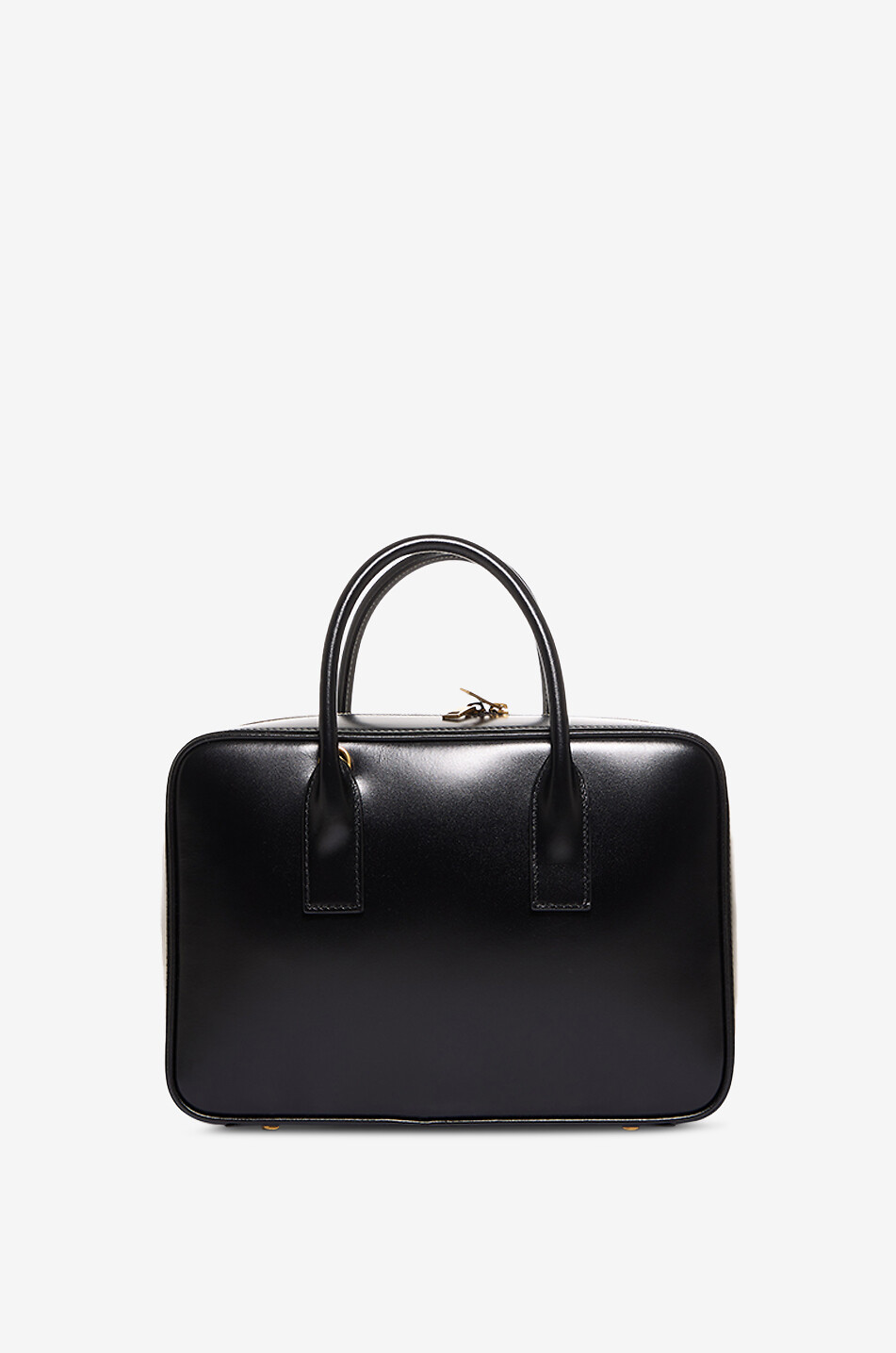 SAINT LAURENT PARIS Sac de Jour Bauletto Small smooth leather handbag Women BLACK 3