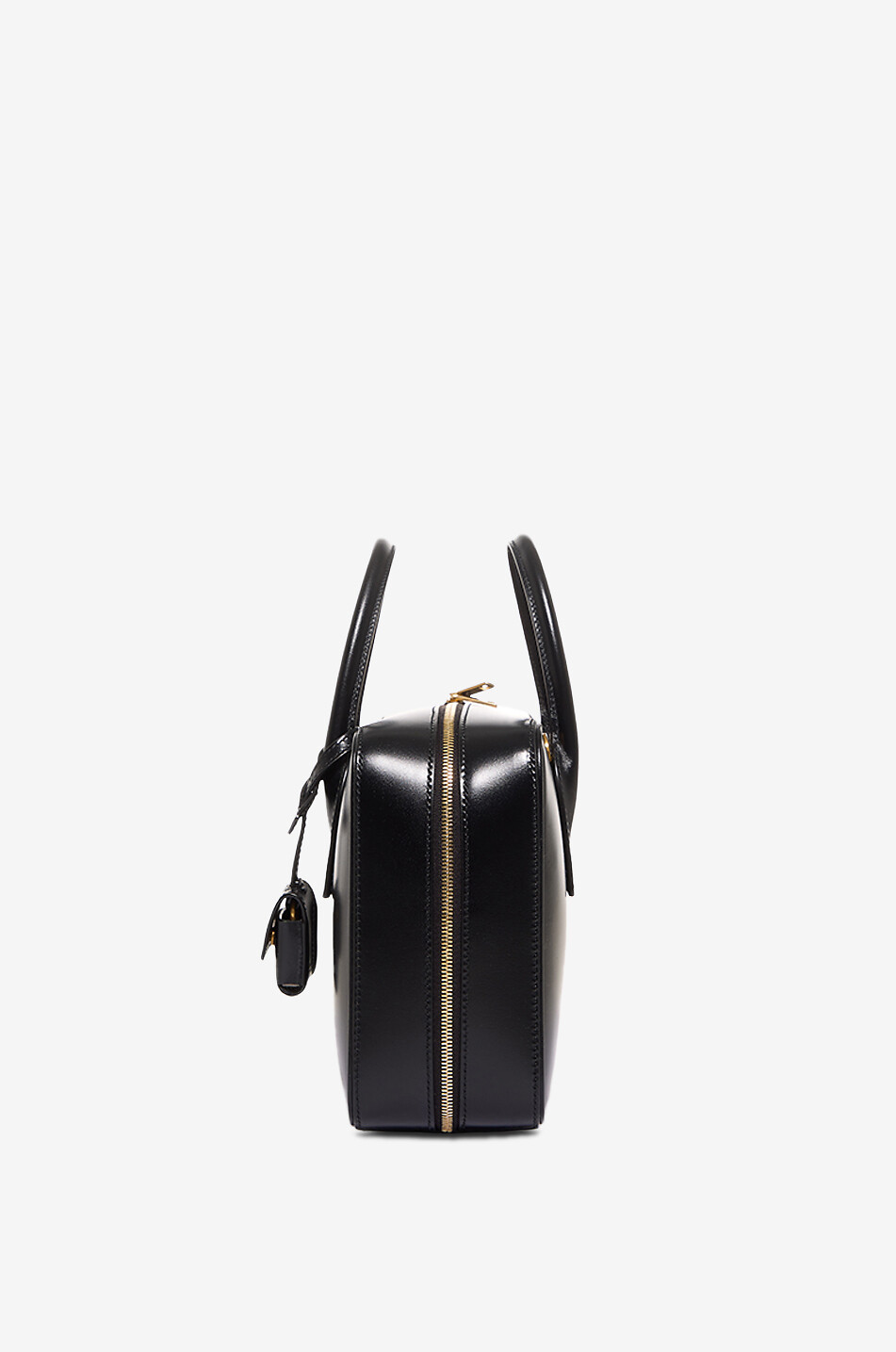 SAINT LAURENT PARIS Sac de Jour Bauletto Small smooth leather handbag Women BLACK 4