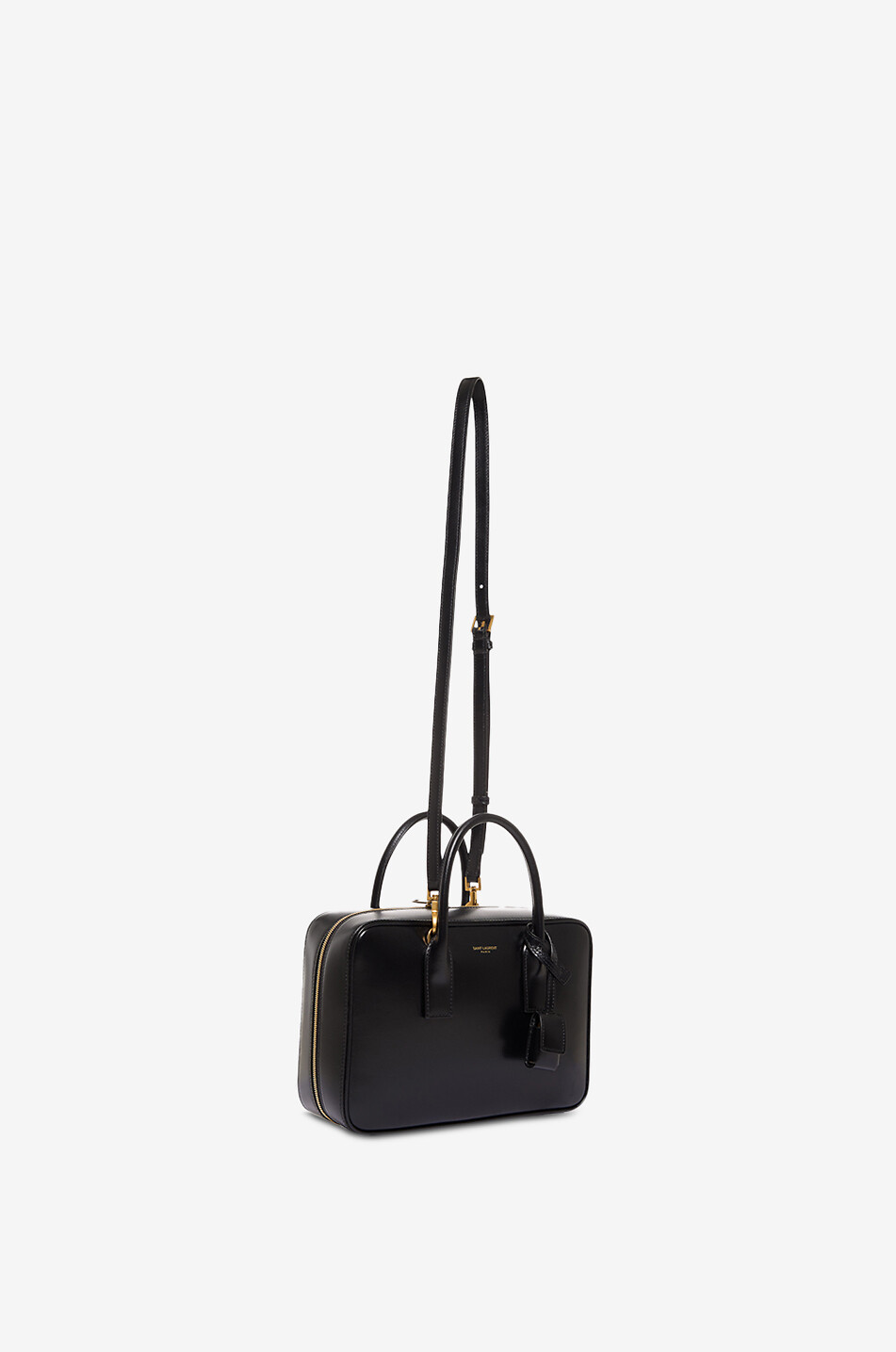 SAINT LAURENT PARIS Sac de Jour Bauletto Small smooth leather handbag Women BLACK 5