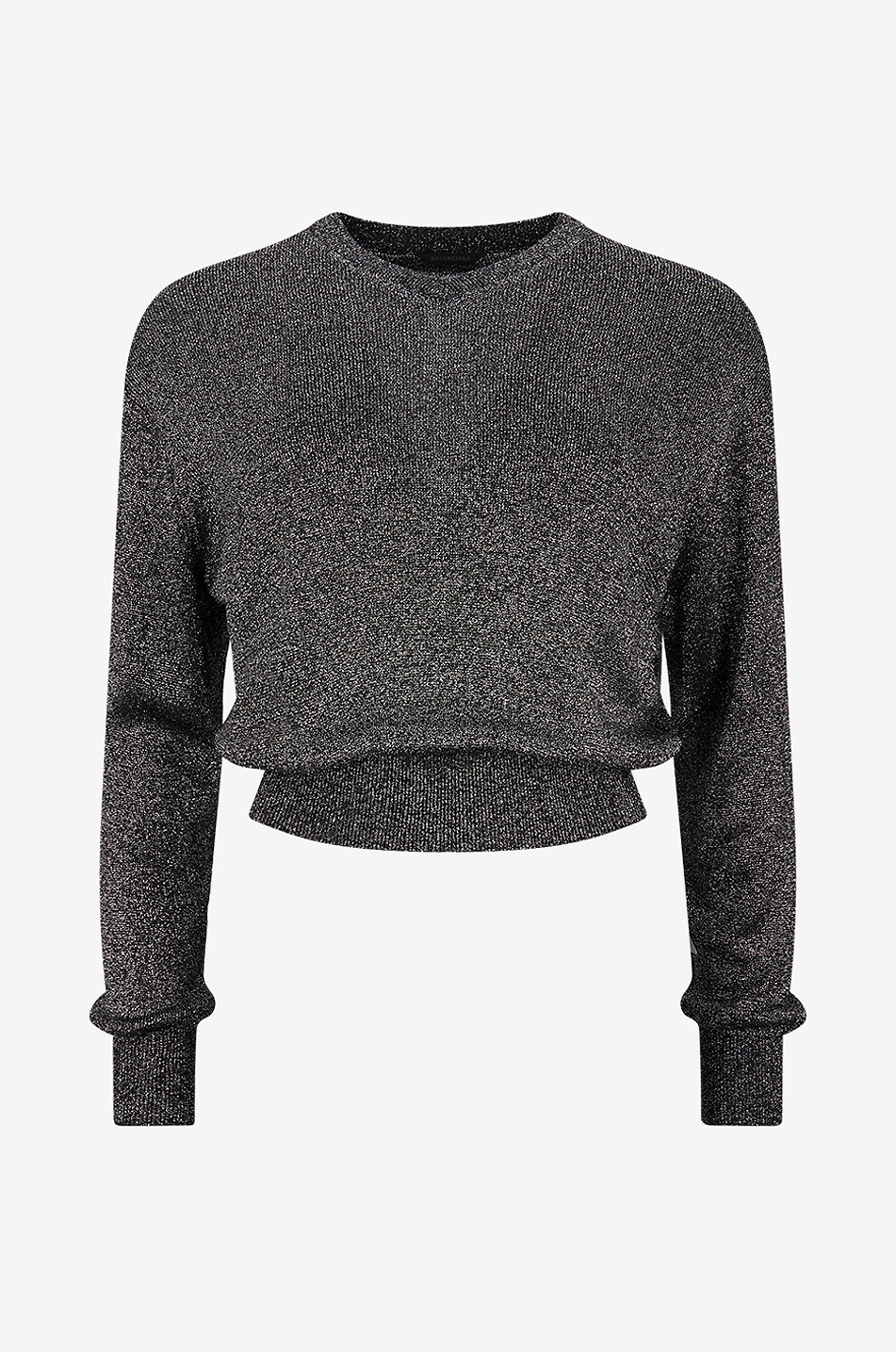 Pull fin boxy en Lurex à col V