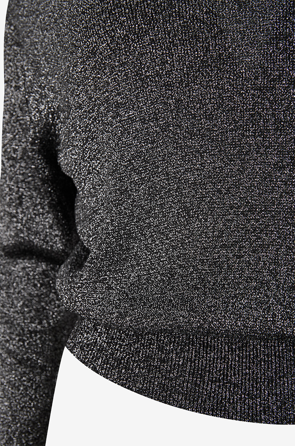BALENCIAGA Pull fin boxy en Lurex à col V Femme GRIS 3