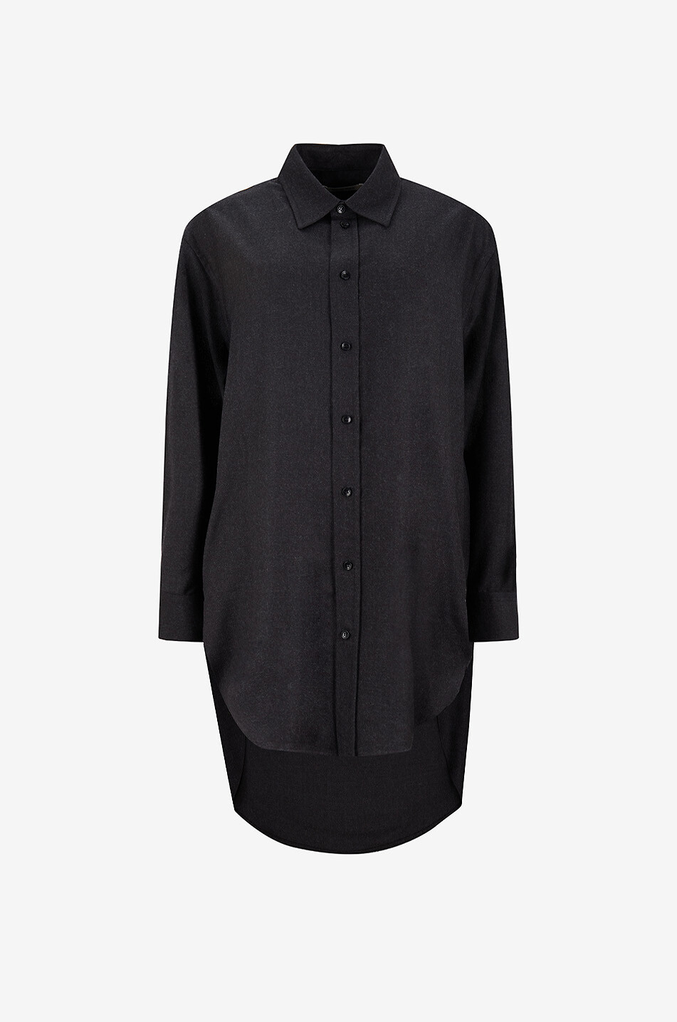 Chemise longue oversize en laine