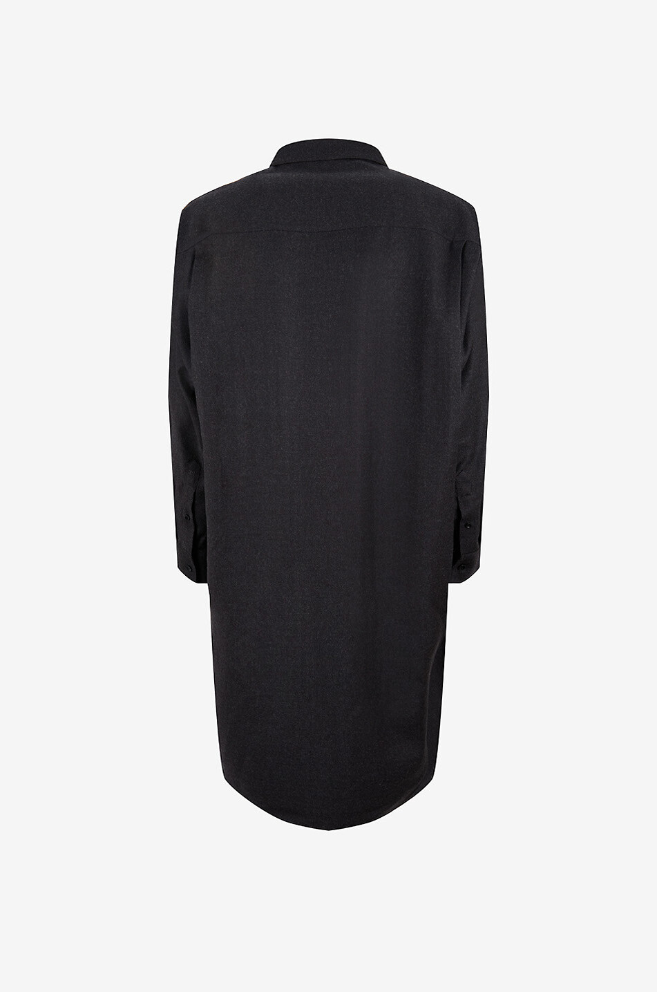 PHOEBE PHILO Chemise longue oversize en laine Femme GRIS FONCÉ 2