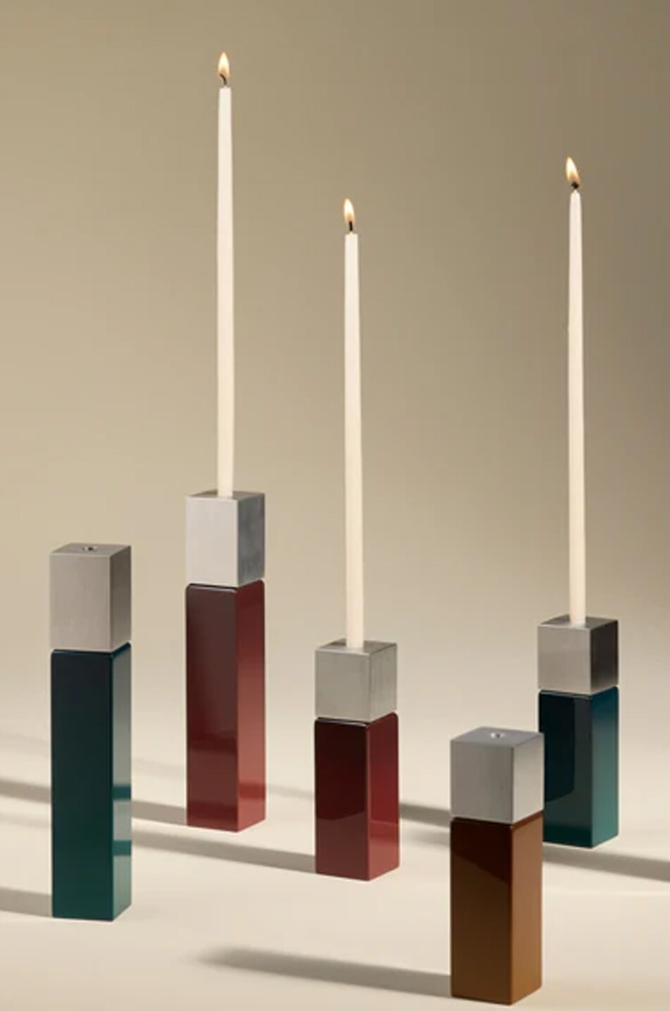 MAISON SARAH LAVOINE Oscar cubic candleholder - H23 Home DARK YELLOW 3