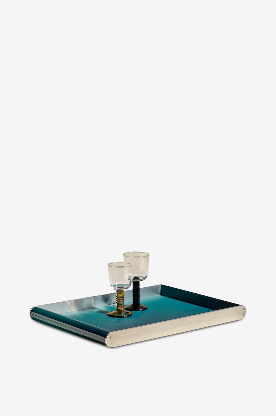 MAISON SARAH LAVOINE Oscar rectangular aluminium traym Home BLUE 5