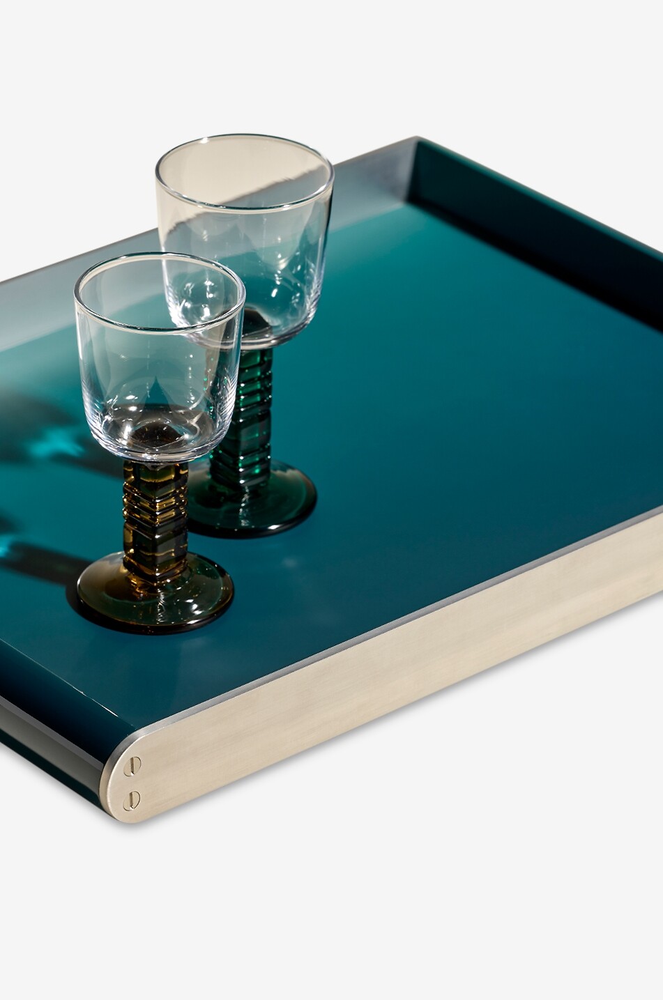 MAISON SARAH LAVOINE Oscar rectangular aluminium traym Home BLUE 2