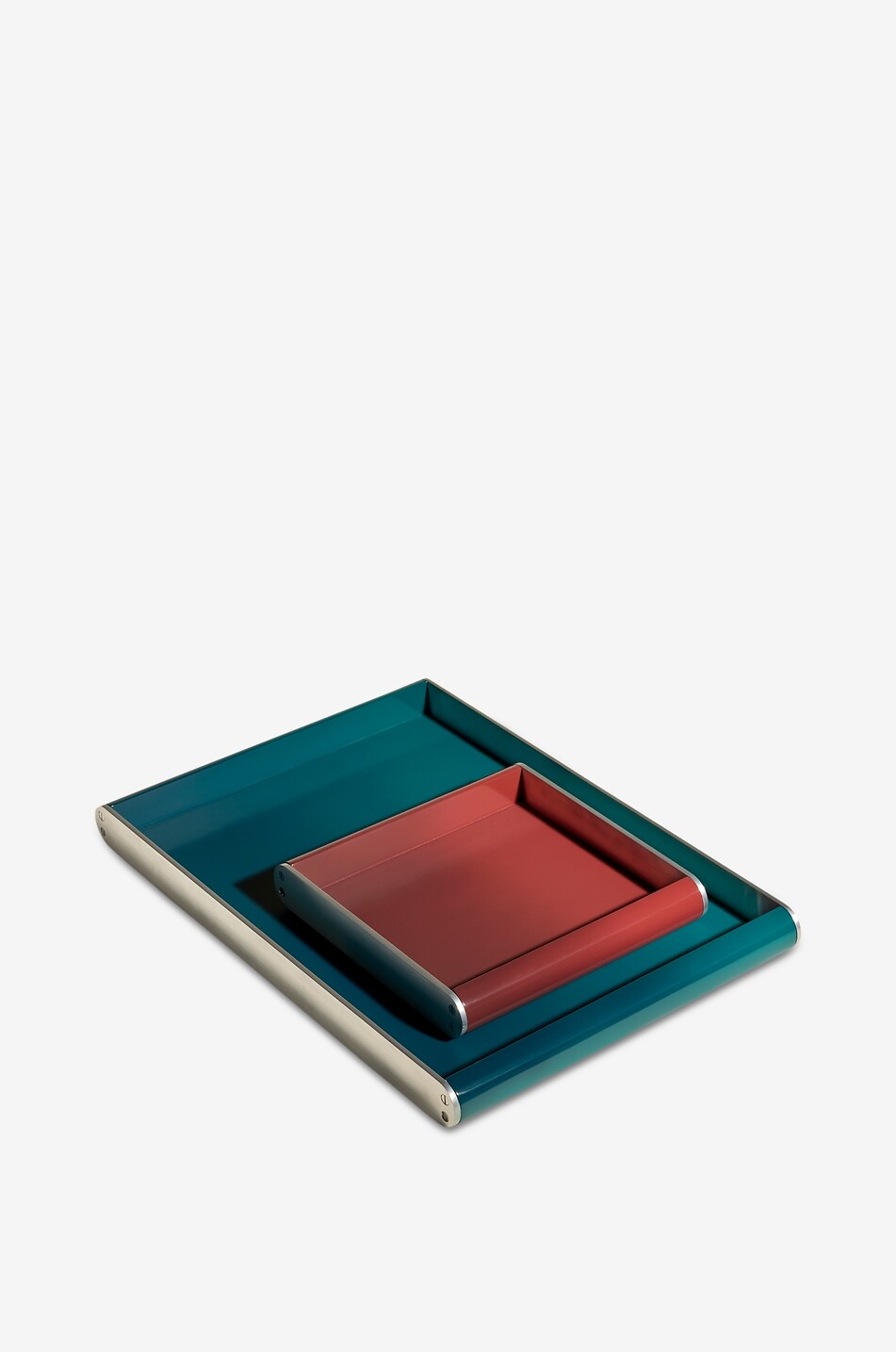 MAISON SARAH LAVOINE Oscar rectangular aluminium traym Home BLUE 3