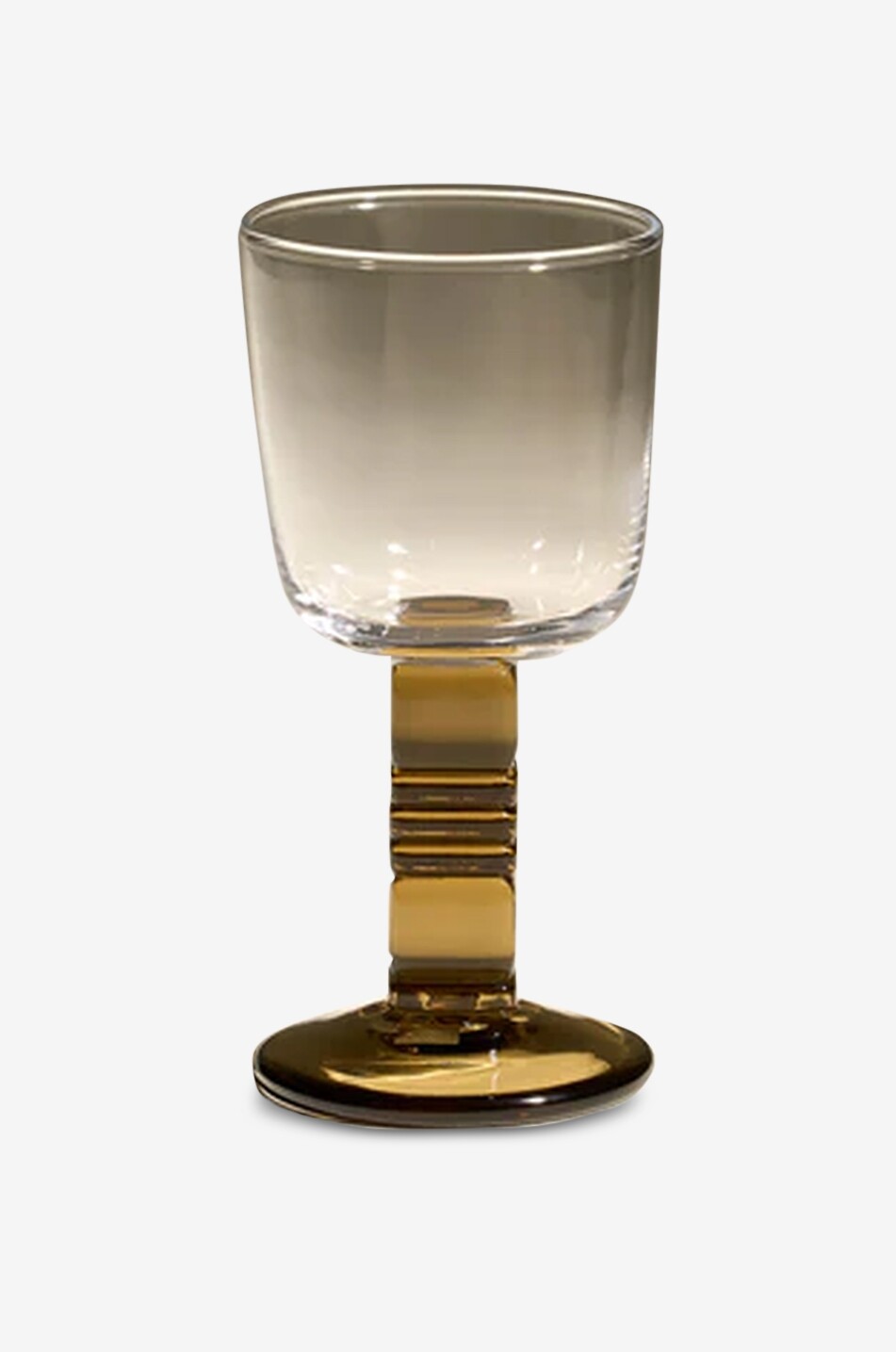 Weinglas aus zweifarbigem Glas Pause