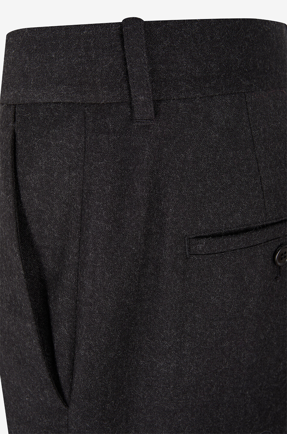 PHOEBE PHILO Boyish wool flannel pleated trousers Women DARK GREY 3