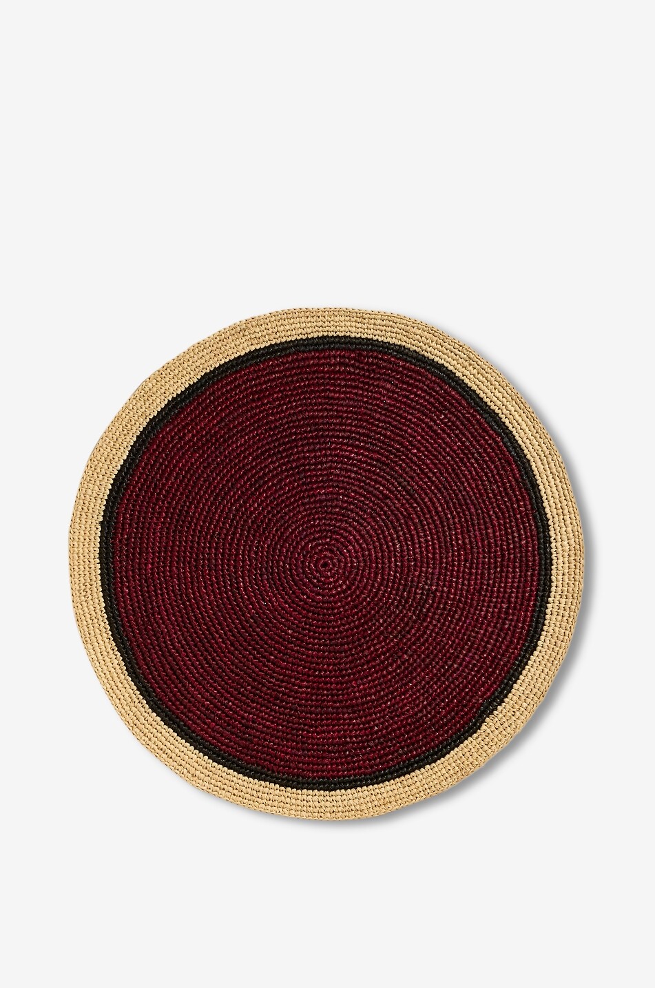 MAISON SARAH LAVOINE Set de table rond tressé Globe - D38 Maison ROUGE FONCÉ 1