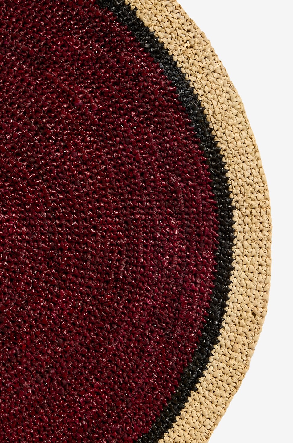 MAISON SARAH LAVOINE Set de table rond tressé Globe - D38 Maison ROUGE FONCÉ 3