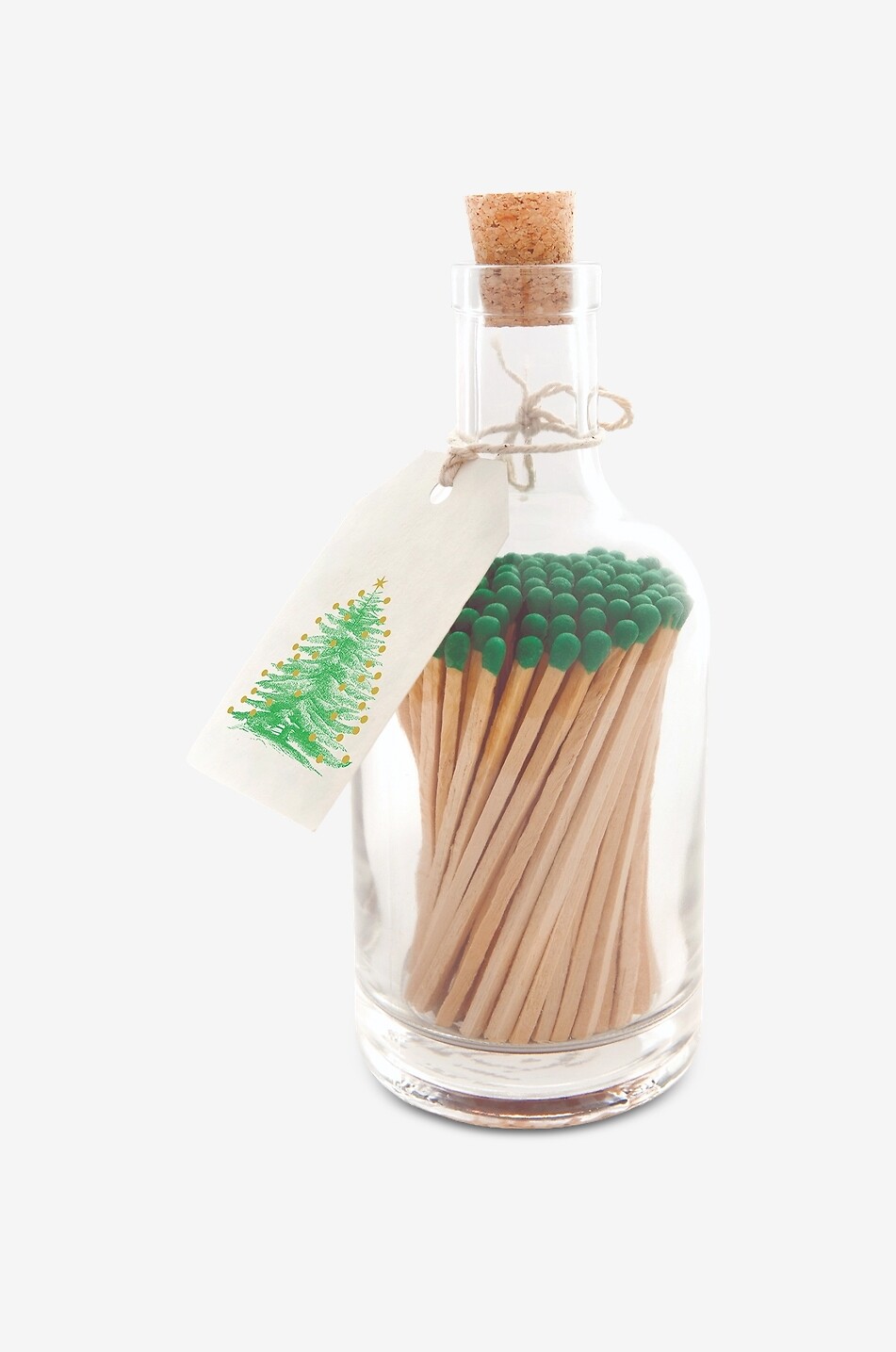 ARCHIVIST Christmas Tree Tag matches in a bottle Home GREEN 1