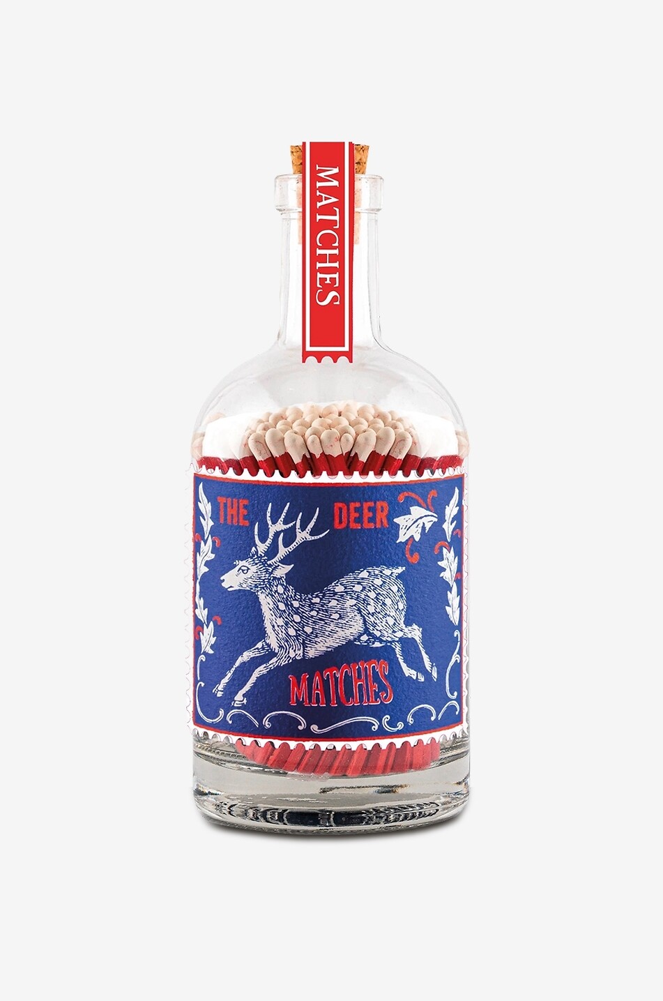The Stag Stamp matches in a bottle