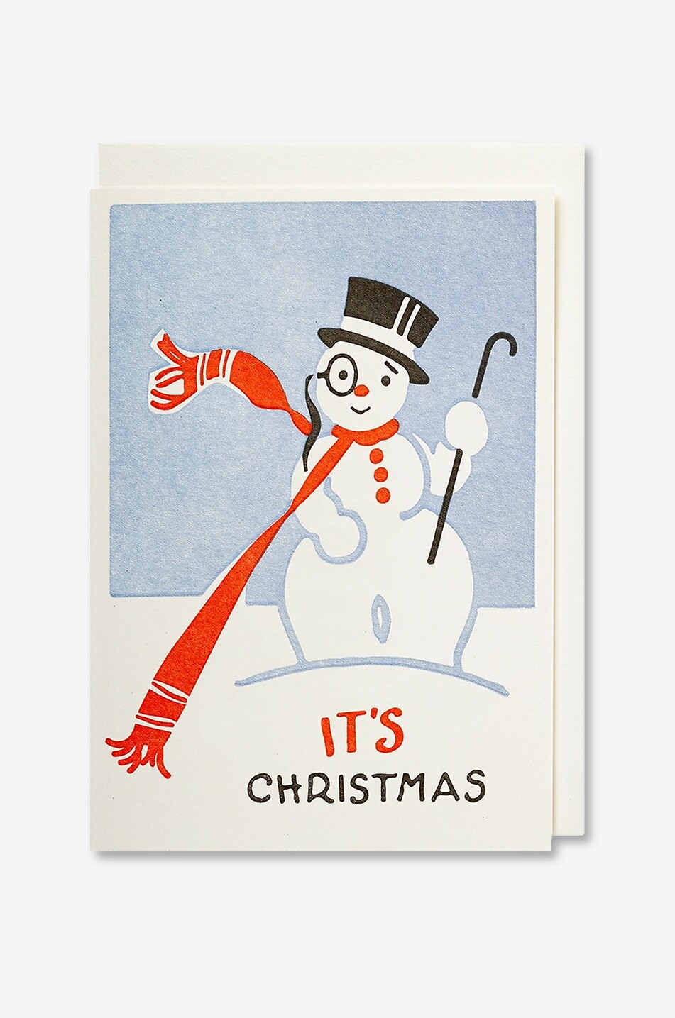 ARCHIVIST Carte de Noël Snowman It's Christmas Maison MULTICOLORE 1