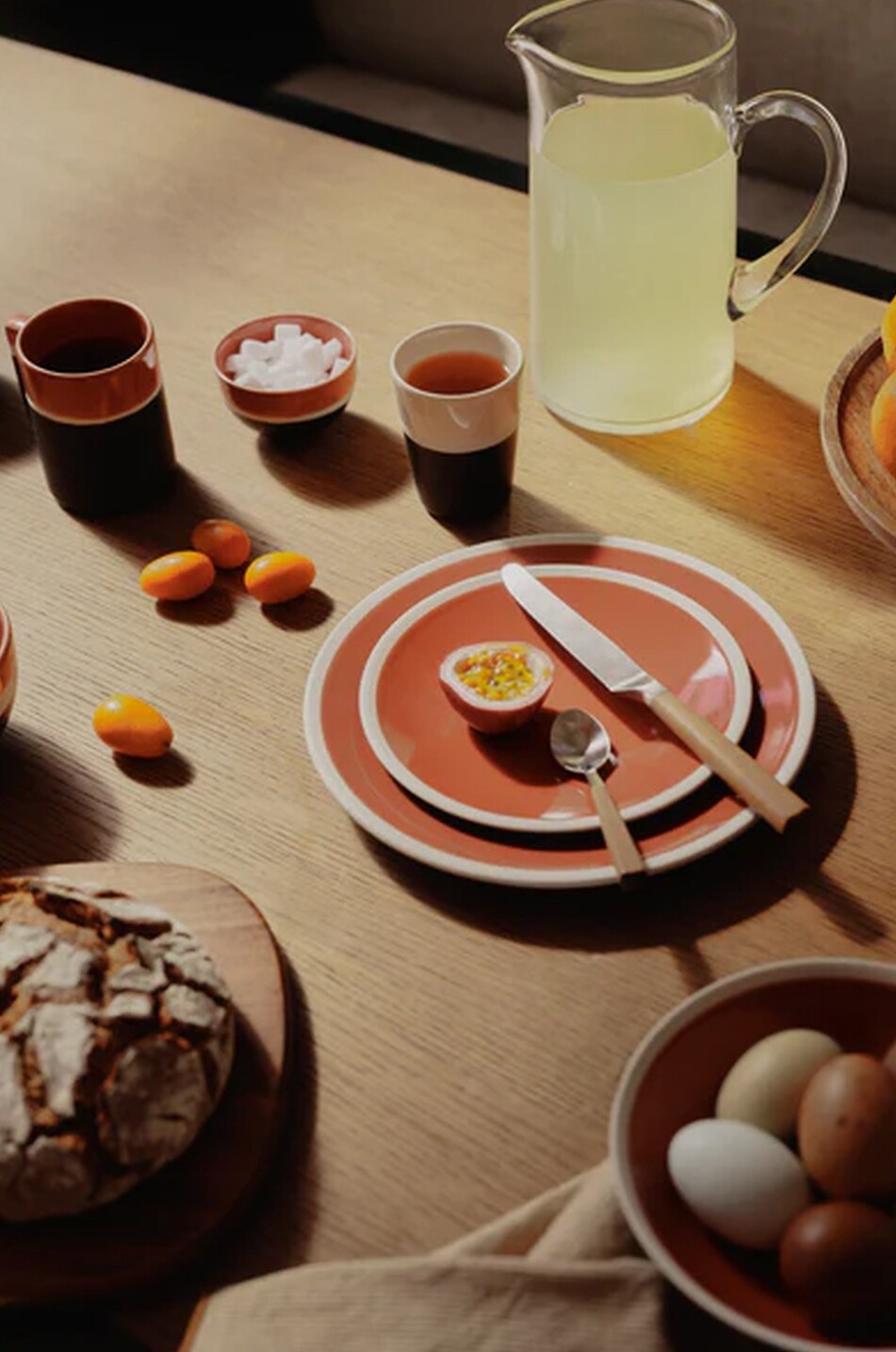 MAISON SARAH LAVOINE Sicilia flat stoneware plate Home ORANGE 3