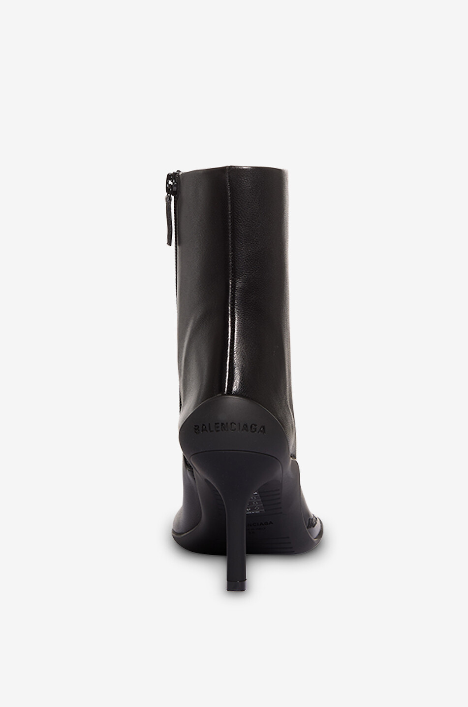 BALENCIAGA Glattleder-Stiefeletten mit Pfennigabsatz Shibuya 80 Damen SCHWARZ 4