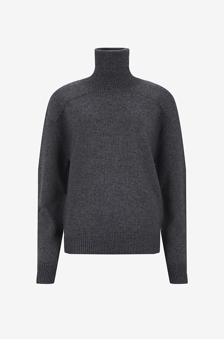 PHOEBE PHILO Dicker Pullover aus Wolle und Kaschmir Shoulder Patch Damen GRAU 1