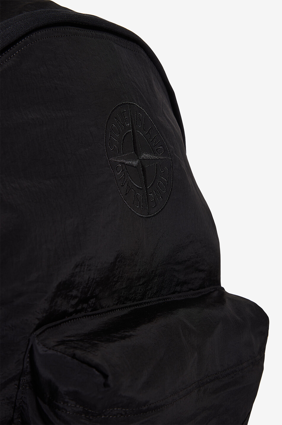 STONE ISLAND JUNIOR Sac à dos brodé garçon 920002 Nylon Metal Econyl Garçon NOIR 5