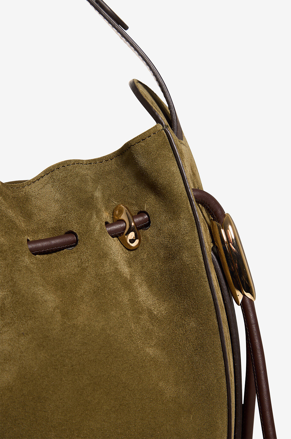 ZIMMERMANN Wildleder-Beuteltasche Halcyon Large Bucket Damen GRÜN 5