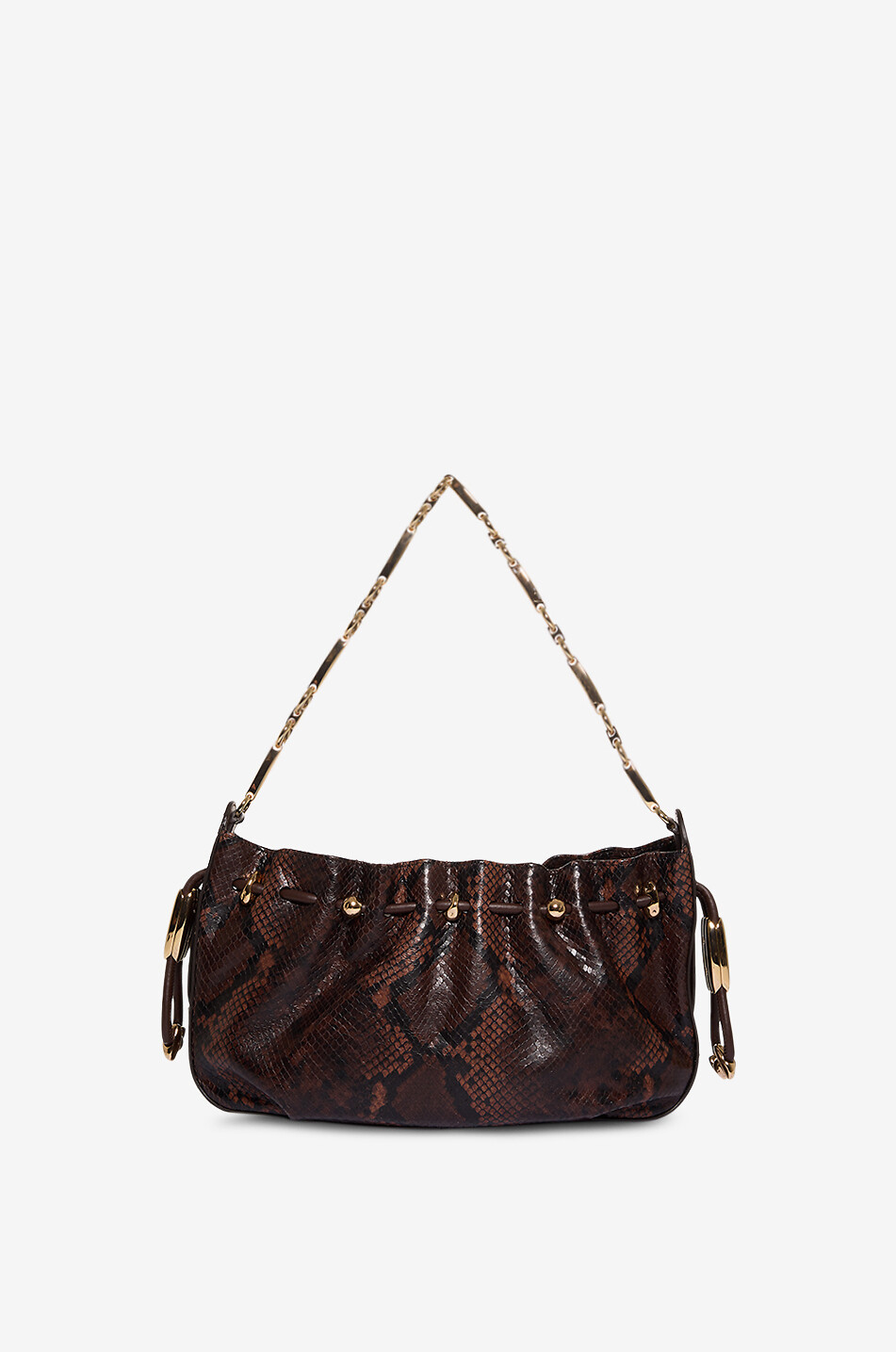 Pochette en cuir brillant effet python Halcyon