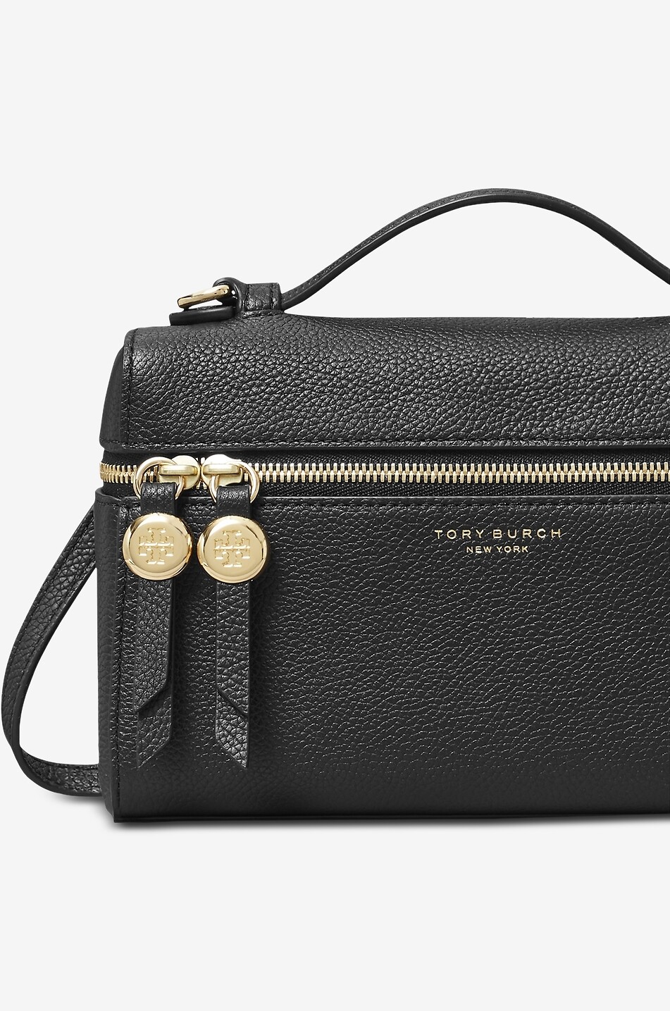 TORY BURCH Sac à main en cuir grainé Romy Slim Mini Femme NOIR 3
