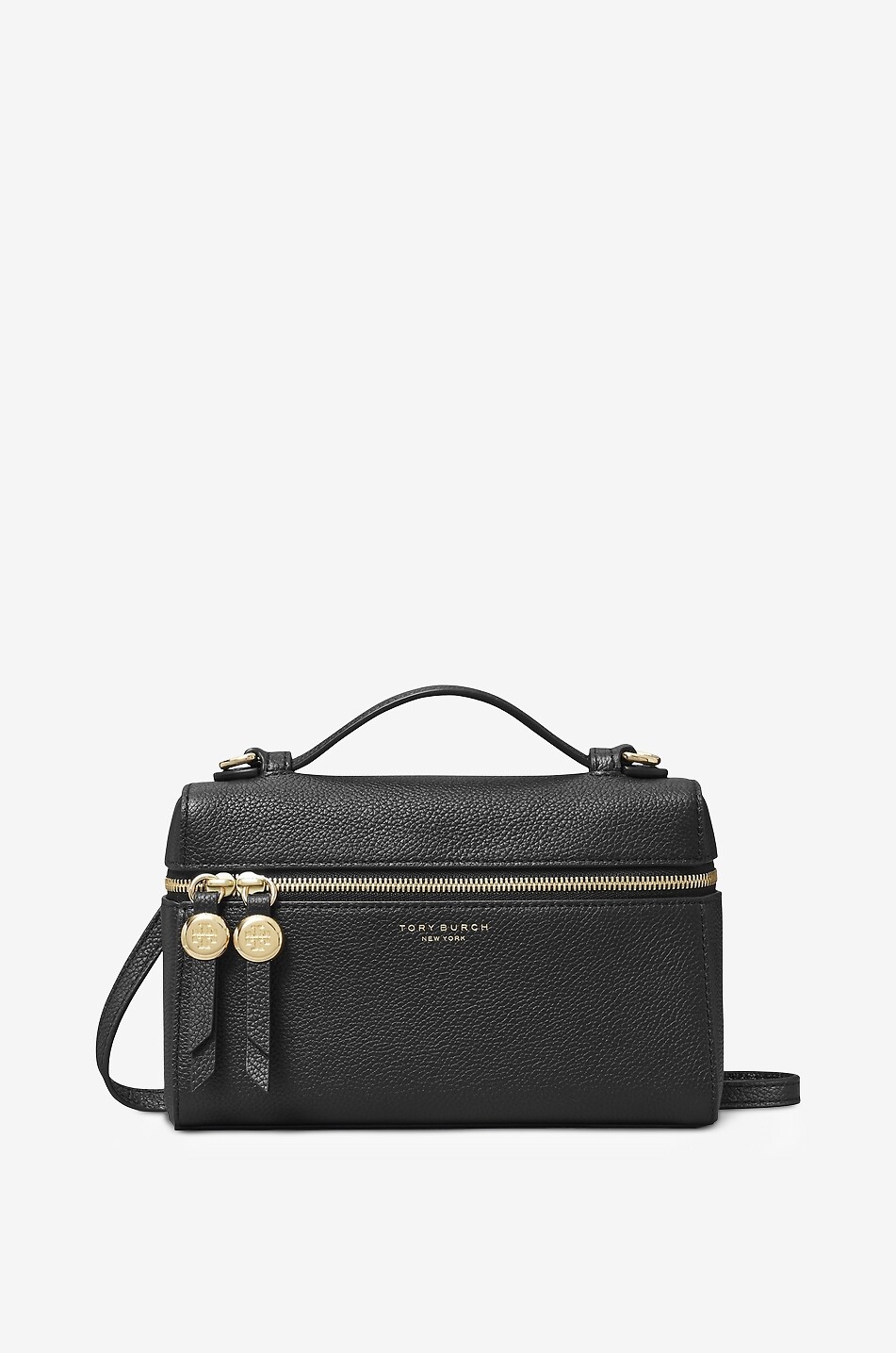 TORY BURCH Sac à main en cuir grainé Romy Slim Mini Femme NOIR 1